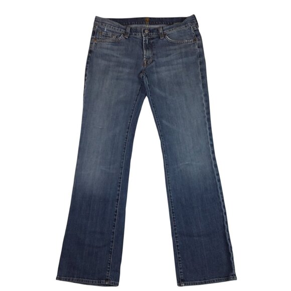 7 For All Mankind Bootcut Womens 31 Jeans Medium Wash Mid-Rise Denim - Picture 3 of 15